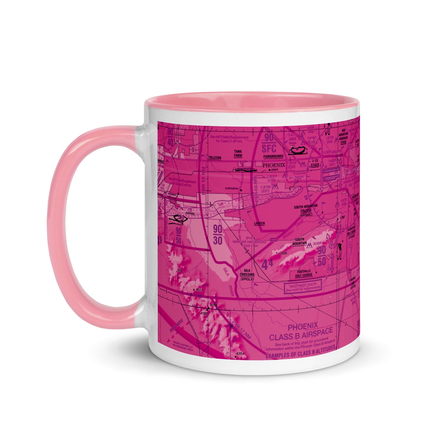 Phoenix TAC Chart 11 oz. mug with color inside (pink)