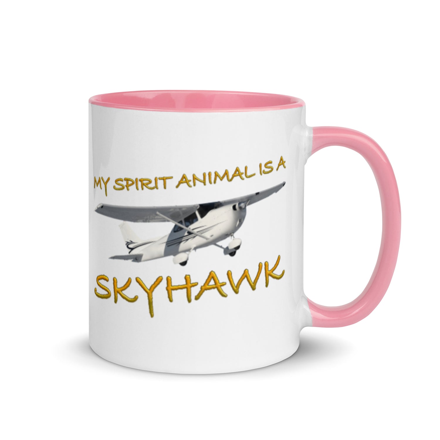 My Spirit Animal is a Skyhawk 11 oz. mug with color inside (yellow)