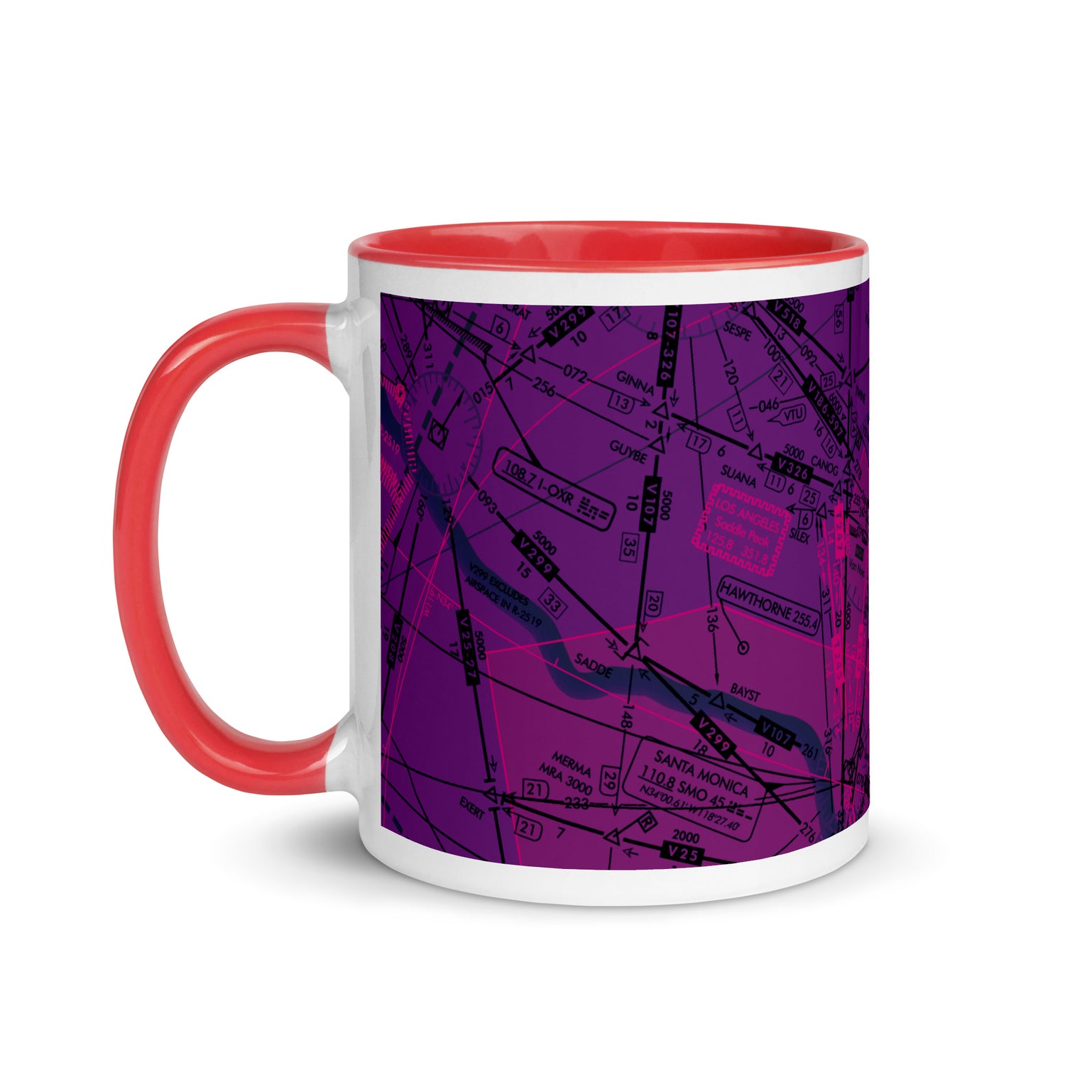 Enroute Low Altitude Chart 11 oz. mug with color inside (purple)