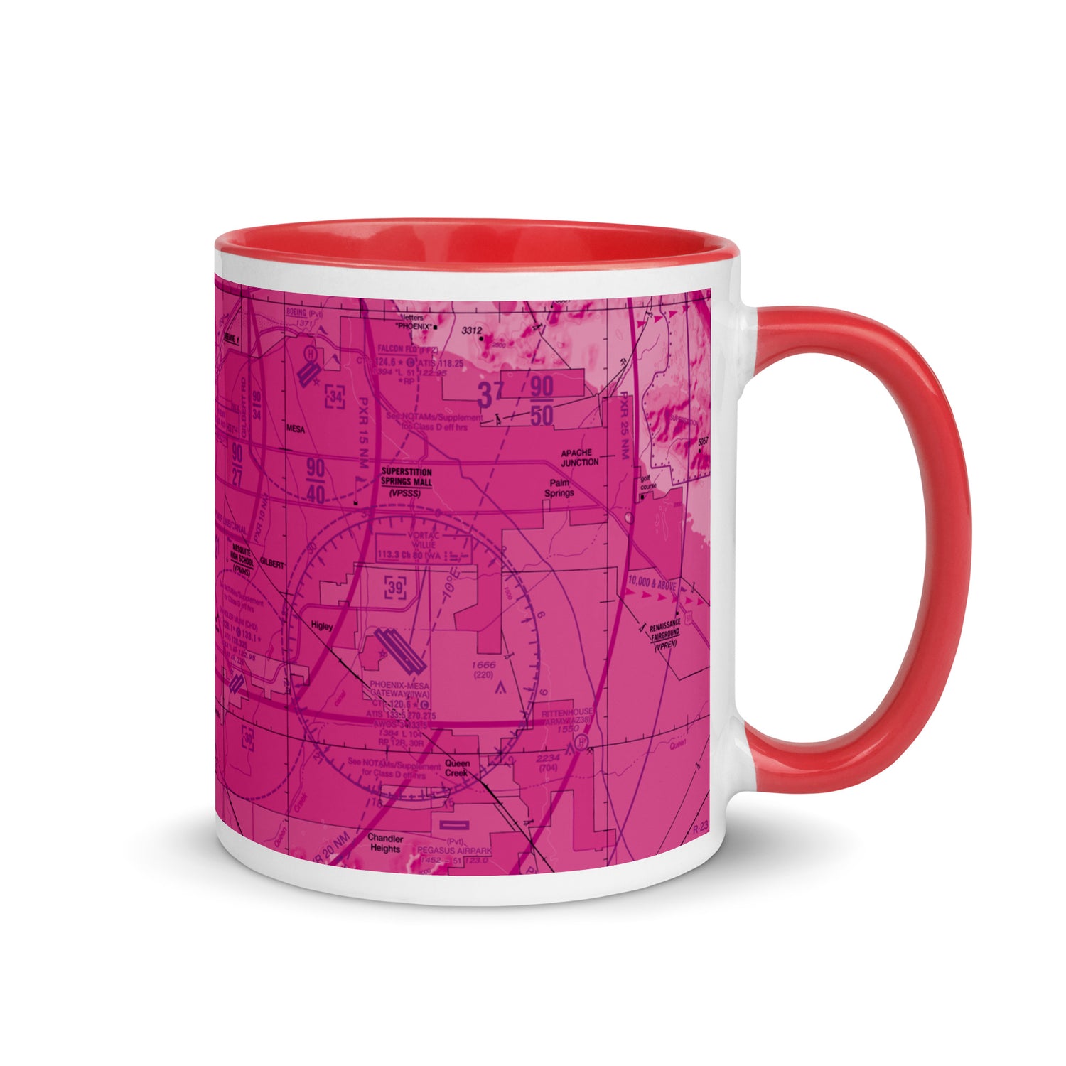 Phoenix TAC Chart 11 oz. mug with color inside (pink)