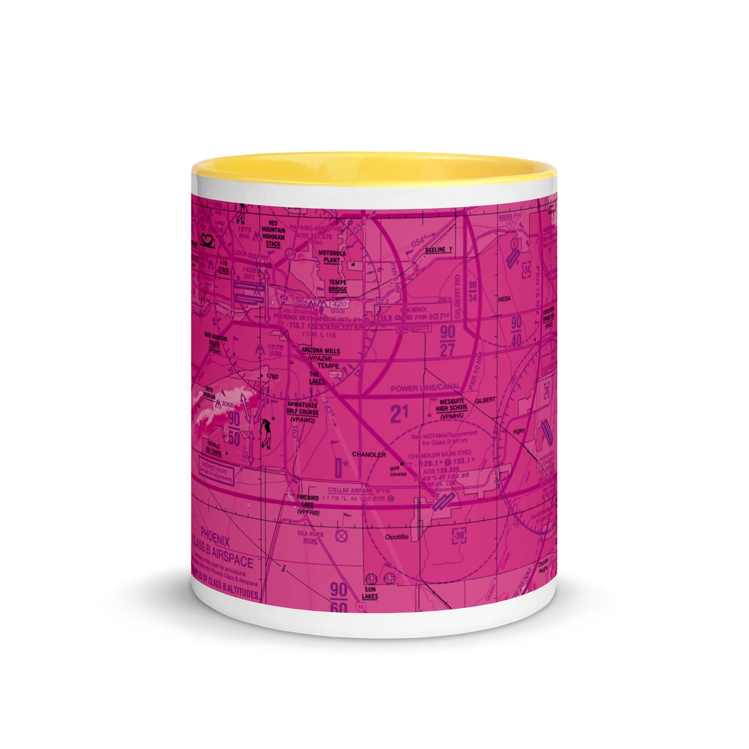 Phoenix TAC Chart 11 oz. mug with color inside (pink)