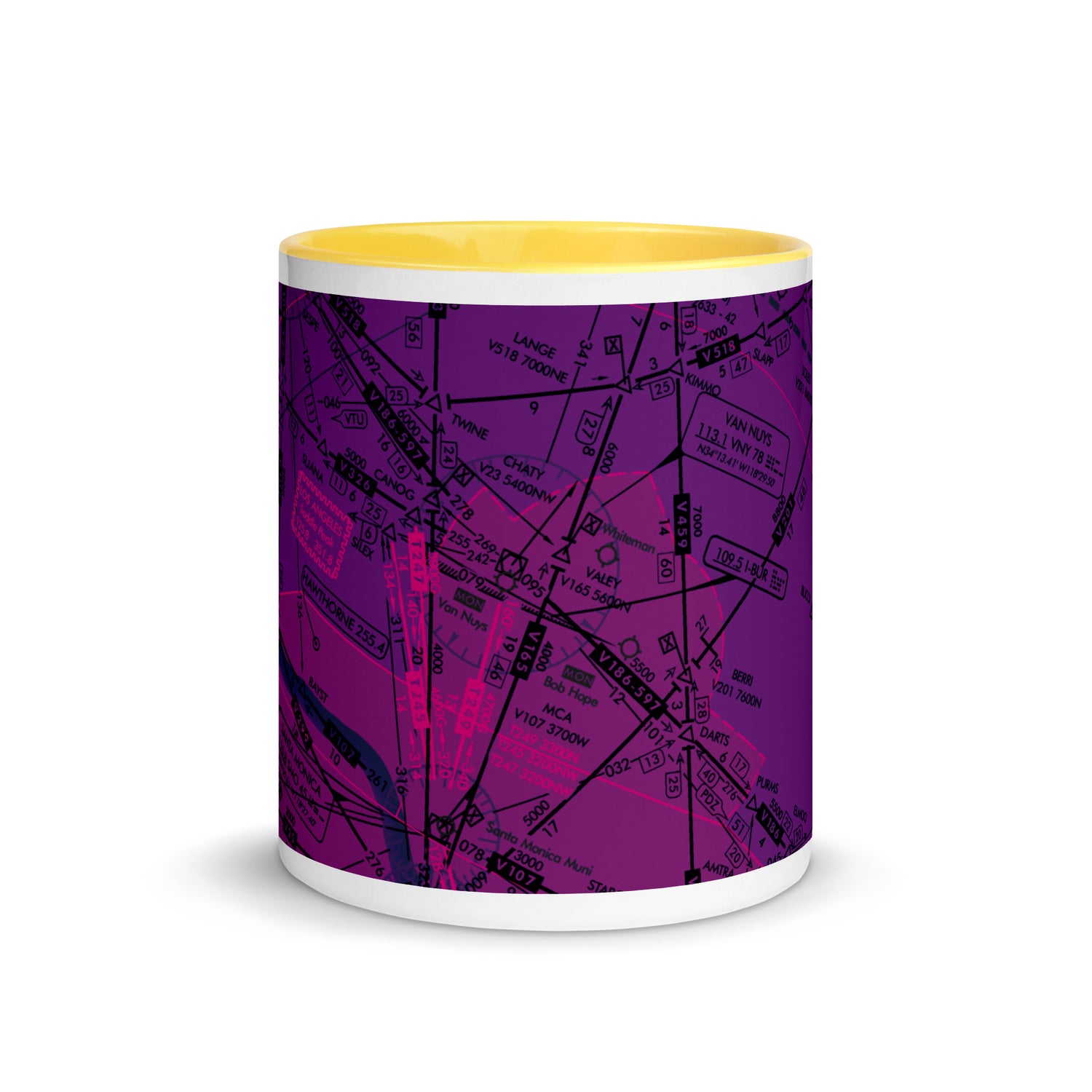 Enroute Low Altitude Chart 11 oz. mug with color inside (purple)