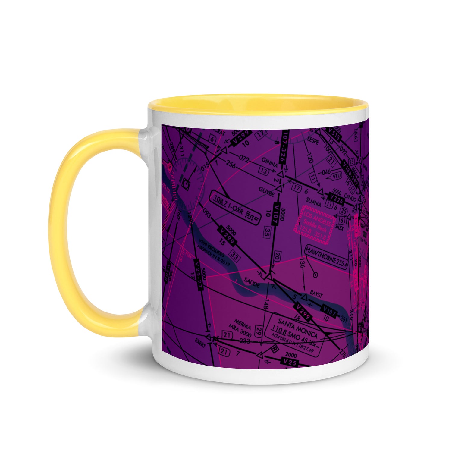 Enroute Low Altitude Chart 11 oz. mug with color inside (purple)