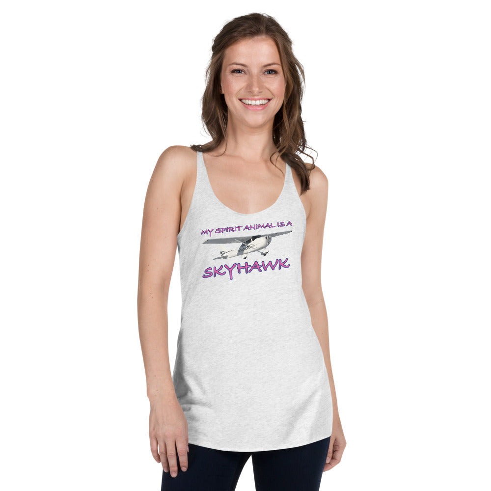 My Spirit Animal is a Skyhawk Women's Racerback Tank
