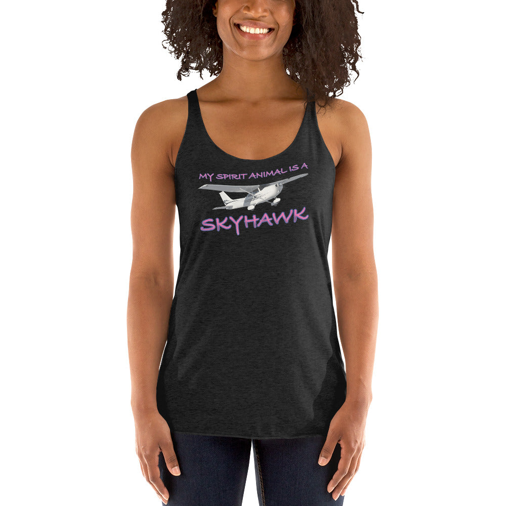 My Spirit Animal is a Skyhawk Women's Racerback Tank
